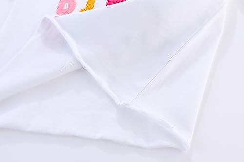 Mud Kingdom Little Girls Birthday Outfit Embroidered T-Shirt and Tutu Skirt Set with Unicorn Headband4