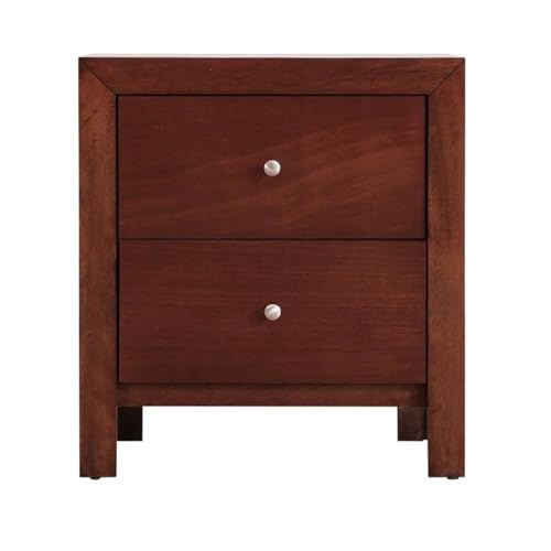 Glory Furniture Burlington 2 Drawer Nightstand in Cherry