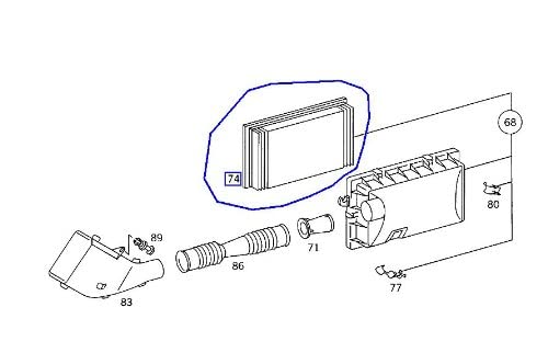 Mercedes OM601 Engine Air Cleaner Filter A6010940404 - Image 5