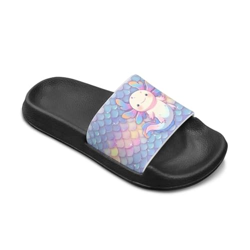 Unisex Kids Soft EVA Slides Print Non-Slip Waterproof Sandals for Shower Bathroom Pool for Little/Big Kids Size 11-32