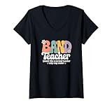 Photo Gallery donna retro groovy band insegnante marching band scuola di musica maglietta con collo a v Photo Gallery donna retro groovy band insegnante marching band scuola di musica maglietta con collo a v