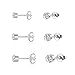 3 Paar 925 Sterling Silber Zirkonia Ohrstecker Set, 2/3/4mm Hypoallergen Nickelfrei Funkelnde Ohrringe, kleine Knorpel Ohrstecker Silber für Frauen Männer Paar 4mm günstig Kaufen-3 Paar 925 Sterling Silber Zirkonia Ohrstecker Set, 2/3/4mm Hypoallergen Nickelfrei Funkelnde Ohrringe, kleine Knorpel Ohrstecker Silber für Frauen Männer