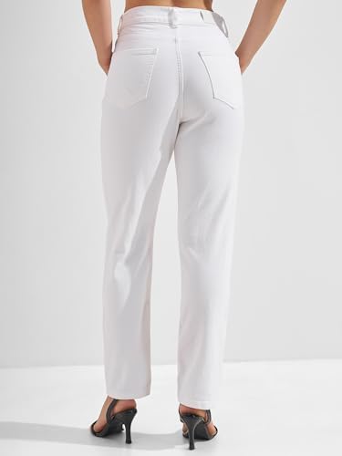 Image of Tokyo Talkies Women Slim Fit White Solid Jeans