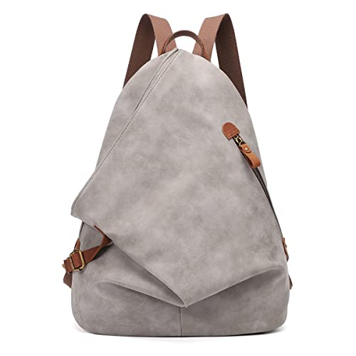 KL928 PU Leather Vintage Backpack – Large Casual Daypack Outdoor Travel Rucksack Hiking Backpacks for Men Women