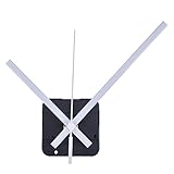 Mudder Long Spindle Quartz Clock Mechanism, 1/2 Inch Maximum Dial Thickness, 9/10 Inch Total Shaft Length (White)