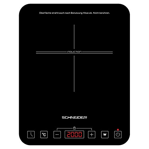Preisvergleich Produktbild Schneider Induktionskochfeld Glaskeramik Autark SIN1FS 2000W