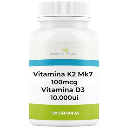 Vitamina D3 10.000ui + Vitamina K2(mk7) 100mcg com 120 Cápsulas