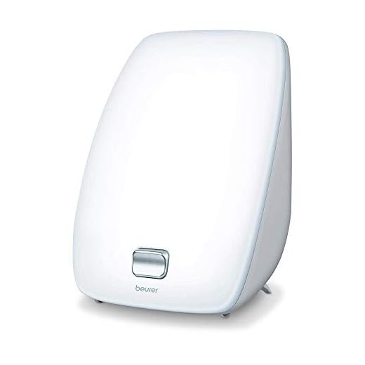 Beurer TL41 Lámpara de luz diurna para el bienestar, compacto, 10.000 Lux, superficie iluminación 22x20 cm, sin rayos ultravioleta, pie abatible, color Blanco