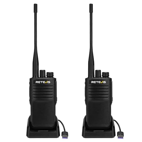 P62 Walkie Talkie Lungo Raggio Professionali Ricetrasmittenti Double Bande IP68 Impermeabile 2500mAh Ad alta Potenza Robusto Walkie-Talkie per Fattoria Sicurezza Nero 2 Pezzi
