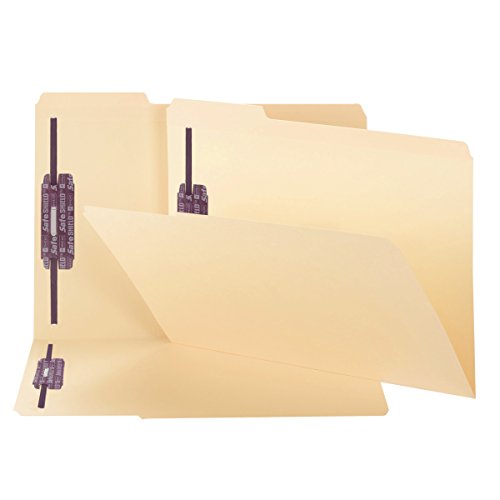 Smead Fastener File Folder with SafeSHIELD Fasteners, 2 Fasteners, Reinforced 1/3-Cut Tab, Legal Size, Manila, 50 per Box (19555)