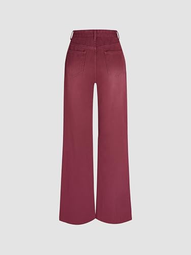 Image of CIDER Women's Ripped Jeans High Waisted Distressed Baggy Pants | Straight Wide Leg, Denim Pants