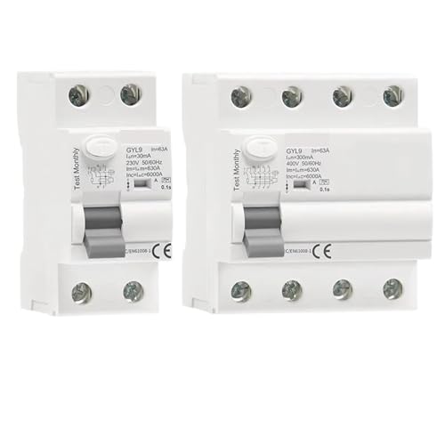 Interrupteur différentiel 4 pôles 40A 30mA type A disjoncteur RCD triphasé - 5