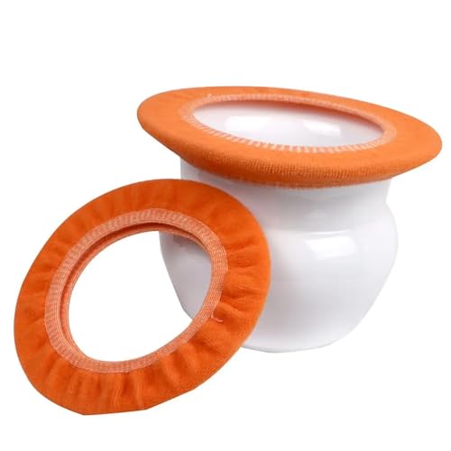 Funda cálida para asiento de inodoro y alfombrilla textil lavable en forma de O 3