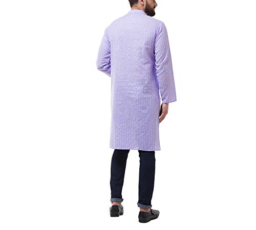 Sojanya (Since 1958 Men'S Cotton Blend Woven Design Only Long Kurta2