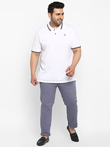 Image of Urbano Plus Men Mid Rise Cotton Regular Fit Casual Chino Pants Stretch