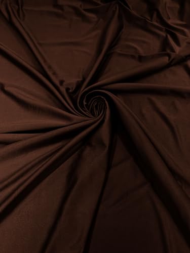 Premium 59/60" Wide Stretch Nylon-Spandex Fabric for Swimwear and Activewear - Versatile Brown, 1 Yard