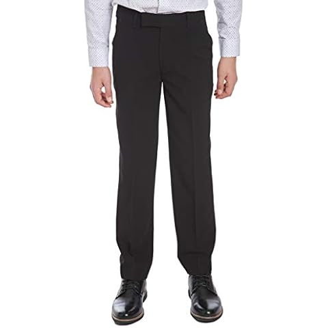 Calvin Klein Boys' Flat-Front Bi-Stretch Dress Pant Cover