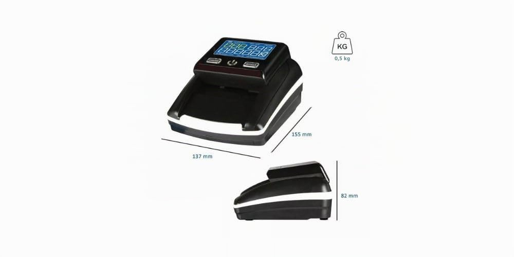 Rilevatore DI SOLDI FALSI Verifica Banconote False EURO CON BATTERIA RICARICABILE E CONTA BANCONOTE PORTATILE Detector per Soldi