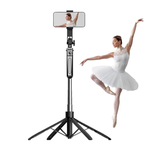 Treppiede per telefono con luce 180 cm supporto a zampe selfie stick registrazione di telefonico accessori per creatore di contenuti remoti per cellulare per