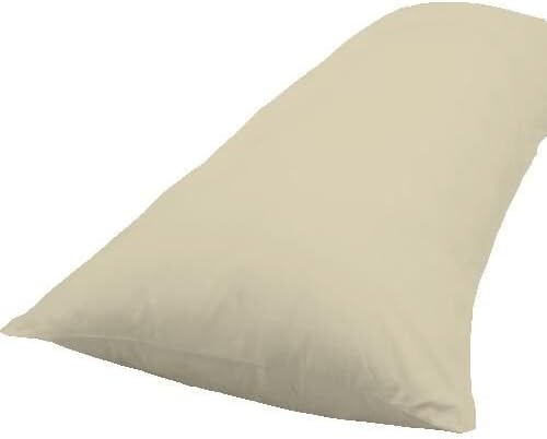 DESTINY CRESCENT BEDDING Multiple Colors – Zippered Body Pillowcase- 200 Thread Count 21"x 54" (Beige)