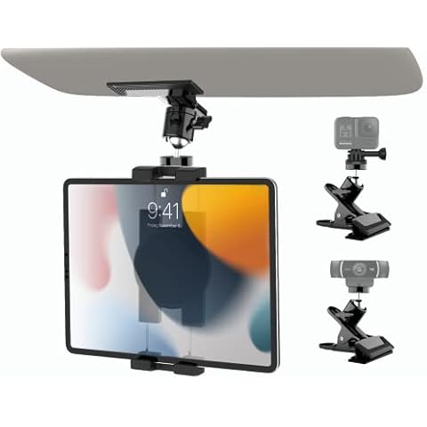 woleyi Soporte Tablet Coche Parasol con Adaptador de Cámara 1/4 Cover