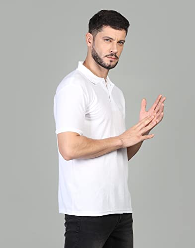 Image of INKKR Men's Casual Polo Neck Half Sleeve Solid T-Shirt (Pack-3)