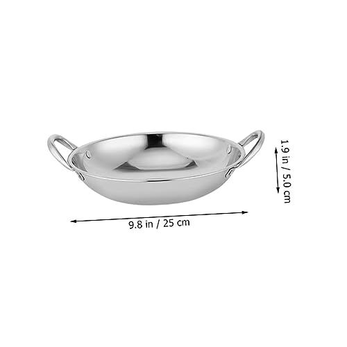 Wok de Acero Inoxidable con Doble Asa y Base Redonda miniatura 2