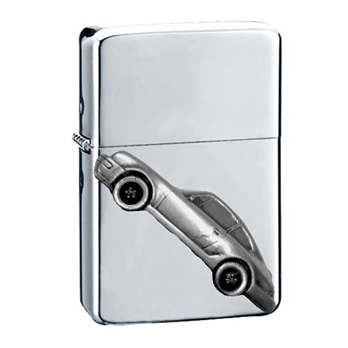 Briquet essence 911 Carrera ref193 avec boîtier aspect étain ciselé