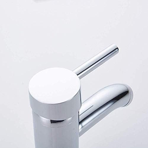 Robinet de salle de bain cascade mitigeur d'évier chromé courbe et incliné