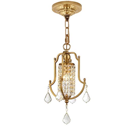 Small chandelier en cristal design créatif suspension cuivre pour plafond moderne