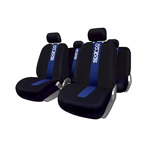 Sparco SPC1011 Front/Rear Seat Covers, Blue Cover