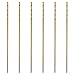 HLOFIZI 3/32 x 6 Inch Extra Long Drill Bits (6 Pack), Aircraft Drill Bit Titanium M2 High Speed Steel for Wood, Plastic, PVC, Thin Metal Sheet