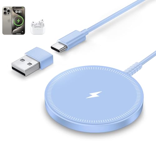 Bohuma Magnetic Wireless iPhone Charger: Mag-Safe Charging Pad Compatible with iPhone 16 15 Pro Max...