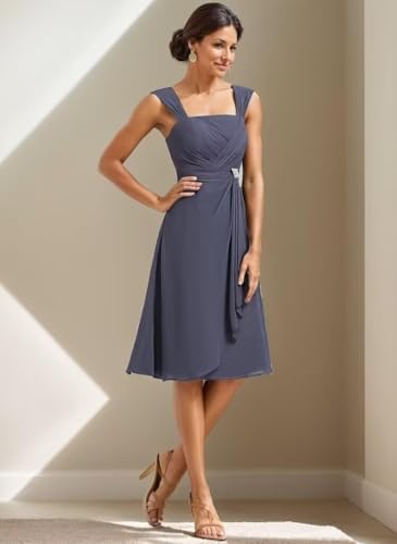 2 Pieces Mother of The Bride Dresses for Wedding Ruffle Chiffon Formal Dress Evening Gowns with Jacket4