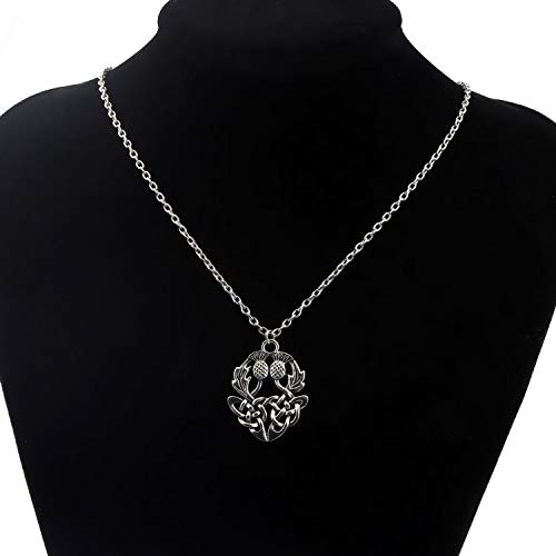 CENWA Double Scottish Thistle Scottish Necklace4