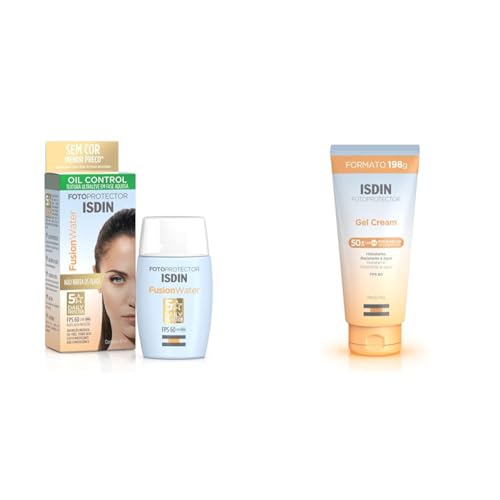 Kit ISDIN Protetor Solar Facial Fusion Water 5 Stars Sem Cor FPS6...