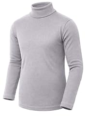 Heather Grey Turtleneck Men Shirt
