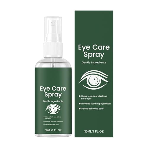 Augenspray Für Müde Augen - 30 Milliliter Beruhigend Natürlich Feuchtigkeitsspendend,Erwachsenen Augenpflege Erfrischungsnebel,Für Nacht, Tag, Studium, Arbeit, Lesen, Lange Fahrten, Homeoffice Und