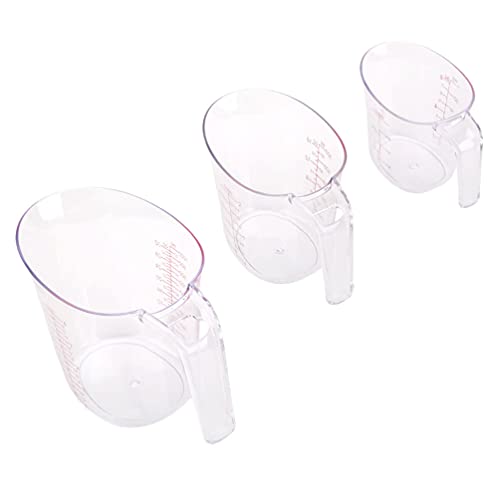 TOPBATHY 1 Set Graduated Measuring Cup Clear Liquid Measure Cup for Laboratory Drinking Baking Cooking Pouring Tools ( 1000ML+ 500ml+ 250ML )