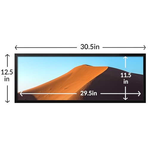 LaVie Home 12x30 Picture Frame for Wall Display, 12x30 Black Picture Frame with HD Plexiglas, 12 x 30 Frame 1 Pack, Display Frame for Vertical or Horizontal, Classic Collection