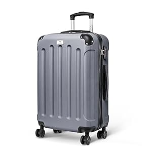 LUGG 24 Inch Suitcase Hard Shell Case 4 Wheel Travel Bag Lightweight ABS Material with TSA Lock Approved for Travel with easyJet, British Airways, RyanAir, Virgin Atlantic, Emirates (67x26x44cm)