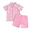 95% Cotton + 5% Spandex-pink Dinosaur