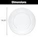 Lillian Tablesettings 30 Count Premium Quality Heavyweight 10.25 inch Plastic Plates China Like Wedding and Party Dinnerware, Plastic Dinner Plates, Crystal Clear, 30 Count