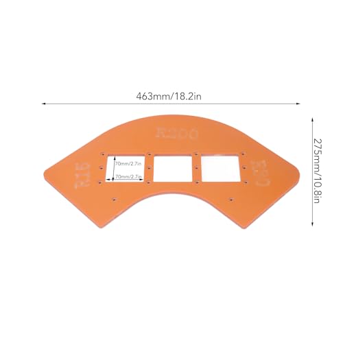 Fräser-Eckradius-Schablone, Radius-Jig-Fräser-Schablone, R15 R30 R100 R200, Holzbearbeitungs-Eckradius-Führungsschablonen für Schrank- und Kleiderschrankecken, Schalterlöcher