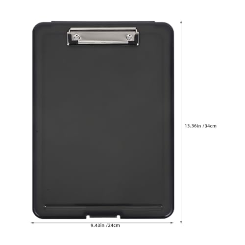 Boîte de rangement documents x2 avec planchette à pince intégrée pour l'organisation de bureau