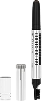 Maybelline TattooStudio Brow Lift Stick Makeup with Tinted Wax Conditioning Complex, Deep Brown, 1 Count
