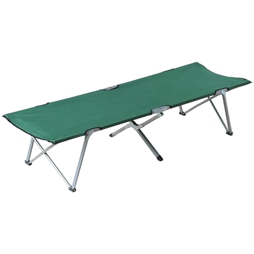 Outsunny Cama de Camping Plegable 193x64x40 cm Verde