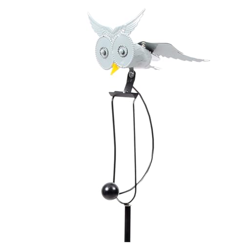 Moulin à vent d'aigle en métal sculpté avec piquet stable pour grand jardin