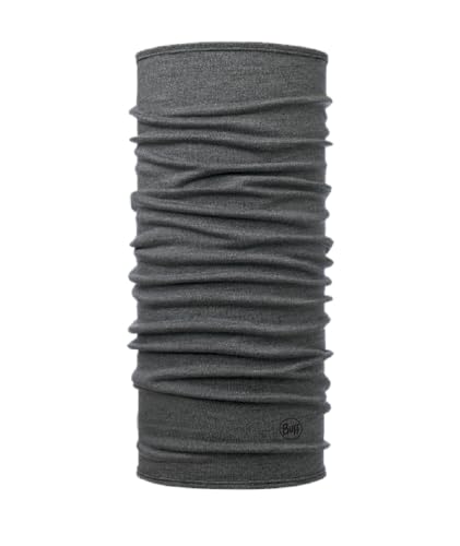 BUFF Unisex Midweight Merino Wool, Light Grey Melange, OSFM