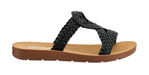 Corkys Footwear Womens All Tangled Up Sandals - With Flexible Comfortable Soles, Woven Straps, And A Chic Keyhole Design - Chic and Stylish Summer Sandals2